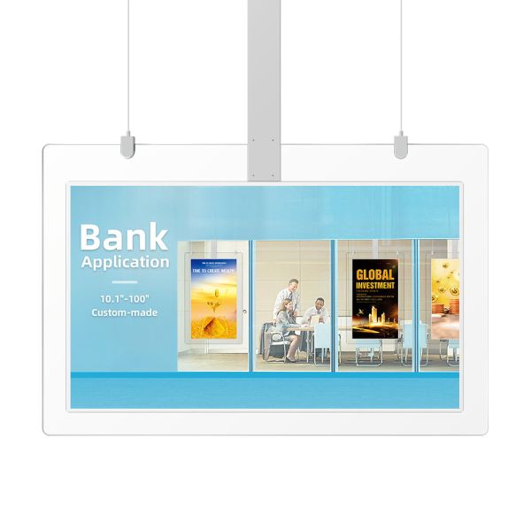 Ceiling Mounted Double sided hanging lcd digital signage 4g wifi advertising player Kiosk Screen