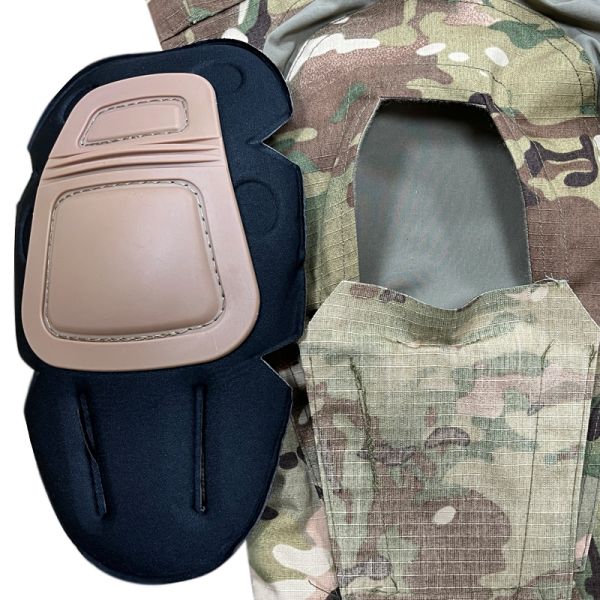 65% Polyester 35% Cotton Training Uniform CP Color Frog Suit with Knee Elbow Pads