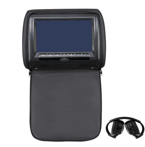 Quality 16 / 9 Mode Automobile Headrest DVD Player , Touch Screen Headrest Monitor 9 Inch 800*480 Pixels for sale