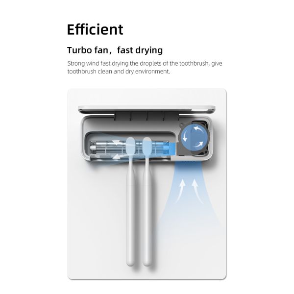 Smart Automatic UV Toothbrush Case With 2000Mah Battery 5 Toothbrush Positions