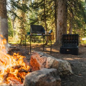 V5 Rugged Camping Storage Box Interlocking Stackable 150L Capacity