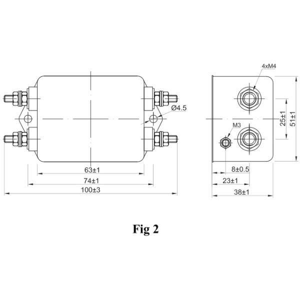 Electric Noise Passive Powerline 10A EMI Filter