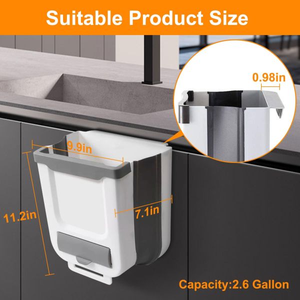 New Household Kitchen Wall Hanging Food Folding Wall Mounted Small Kitchen Trash Can