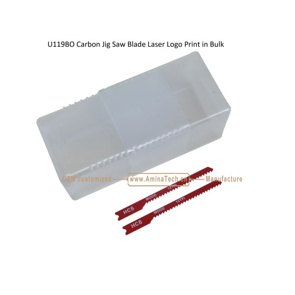 U119BO Carbon Steel Jig Saw Blade Laser Logo Print in Bulk size:75mmX6x12T, Cutting Wood,s,Reciprocating Saw Blade