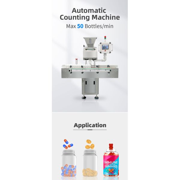 8 Channel Automatic Counting Machine Filling Bottle Tablet Capsule