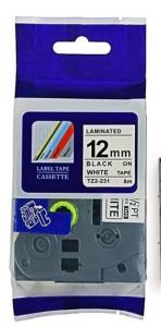 Buy cheap Tze-231 printer label tape  12mm*8m black on white compatible for Brother P-touch labeller product