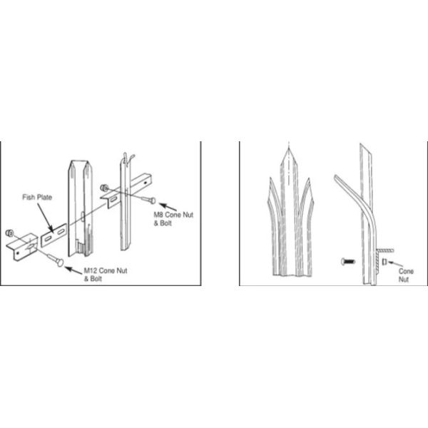 Security Galvanized W / D Pale Steel Palisade Fencing 1.8m Height 2.75m Width