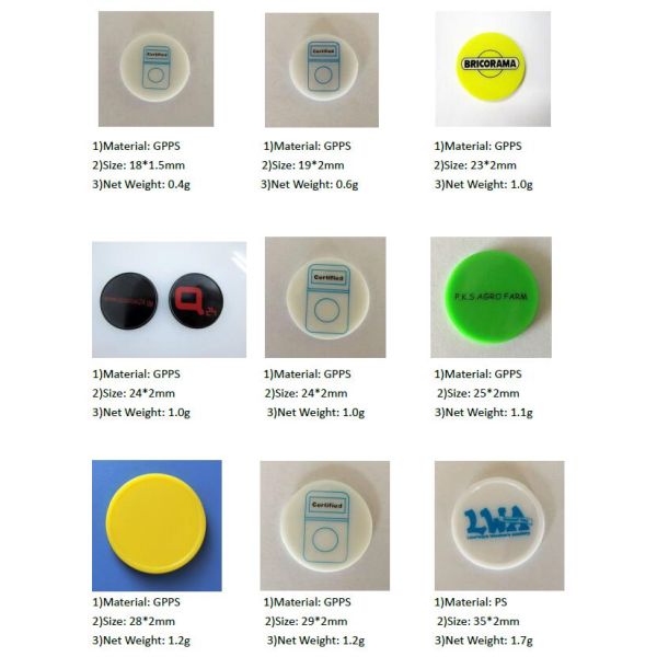 Eco-friendly Durable Embossed Plastic Chips Plastic Token Coins for Awards and Sports