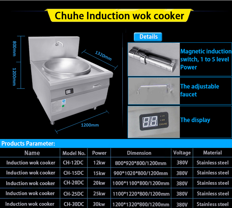 Newest design Heating fast Freestanding chinese cooking range