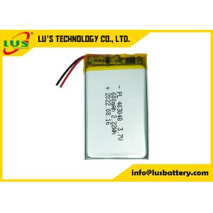 Buy cheap LP403048 3.7v 600mah Rechargeable Lithium Battery Flexible Li Polymer product