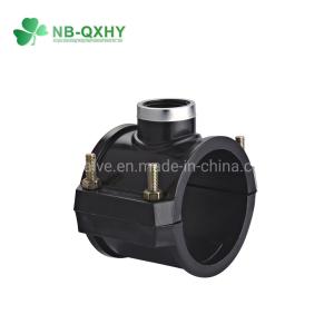 Buy cheap Single Pipe Saddle Clamp PP Compression Fittings with 90 Degree Angle and 201 Oring product