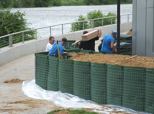50x50mm Galvanized Steel Gabion Barrier for Military Defense