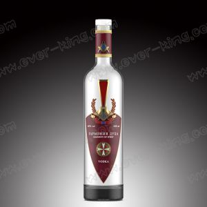 Buy cheap Metal Label Vodka Glass Bottle Custom Designed 700ml product
