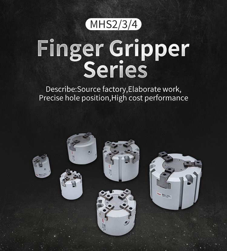 Parallel Type NMHS4 Pneumatic Robot Gripper Aluminum Material
