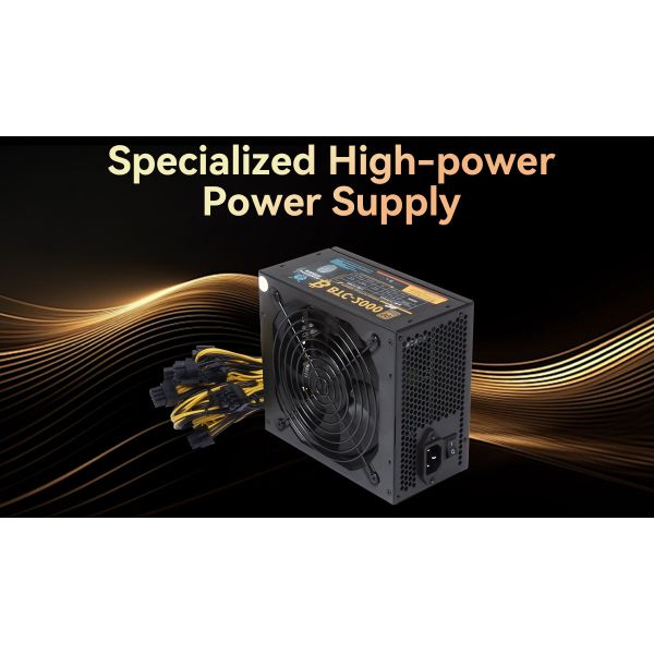 8 GPU Mining Rig Slot Mainframe With High Power Supply And Four Cooling Fan