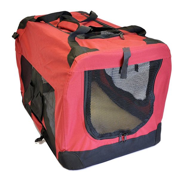 Quality Red 28in Foldable Pet Carrier 20in Cat Travel Bag Airline for sale