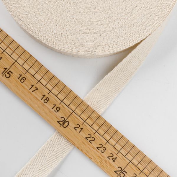 Plain Design Natural Cotton Ribbon 10mm-50mm Custom Printed Cotton Ribbon