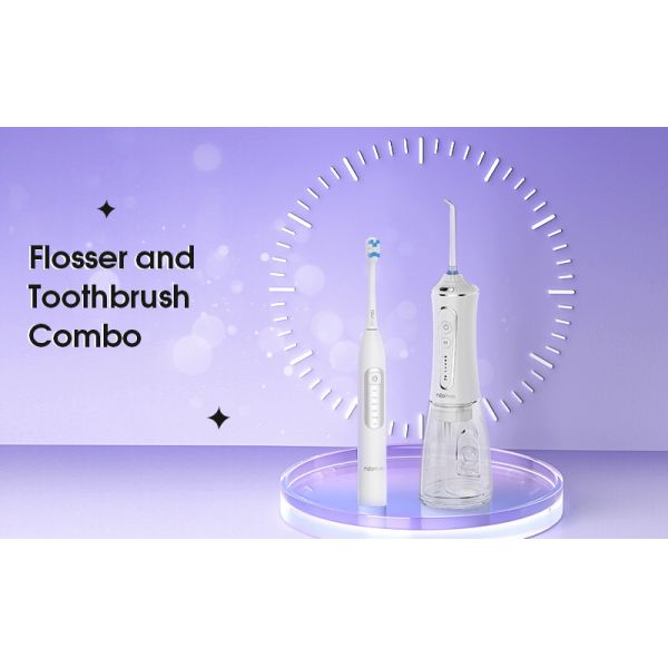 Factory Price Newest Led Lpx7 Cordless Power Floss 2 in 1 Water Flosser and Sonic Toothbrush