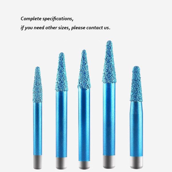 Brazed diamond carving tools blue cnc router bit for marble Carving stone caring