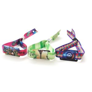 China 350*15mm Polyester RFID Hard Tag Wristband Nylon Woven on sale