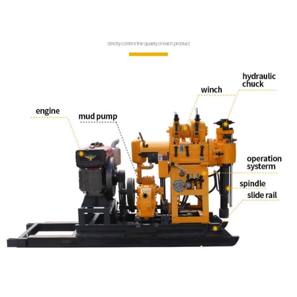 XY-1A 150m Hydraulic 13.3kw Crawler Mounted Drill Rig