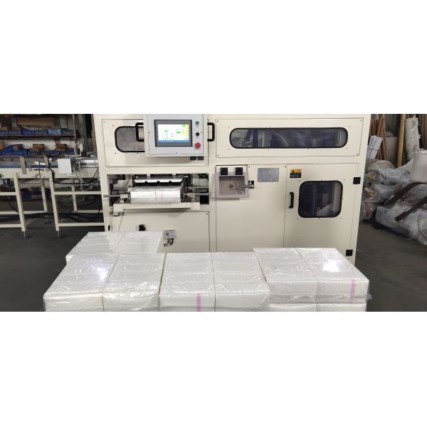 Servo Paper Bundle Packing Machine , Pause Setting Tissue Paper Packing Machine