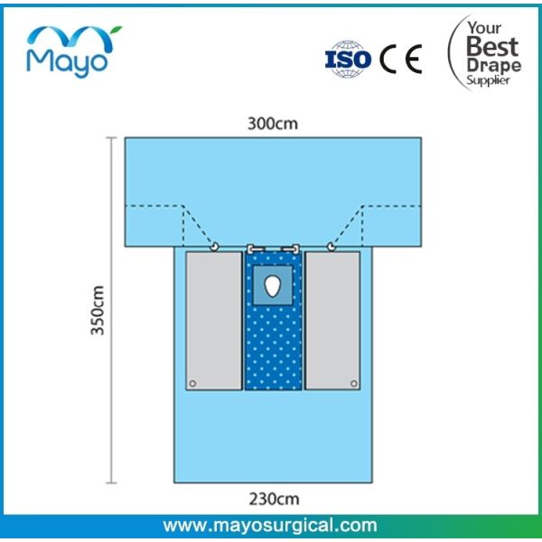 Customized Orthopedic Hip Drape With Double Pouch