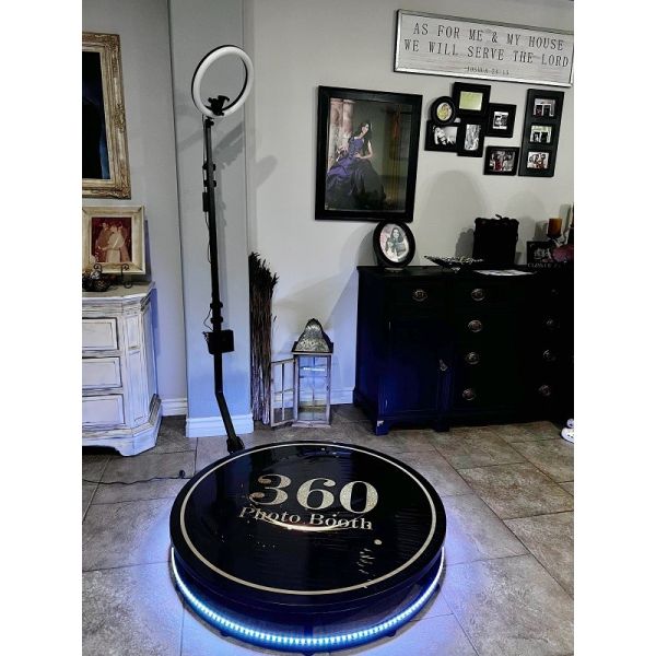 Automatic 360 Photo Booth Machine Slow Motion Rotating Selfie Platform