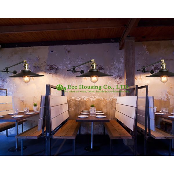 wall Lamp antique retro adjustable flexible wall light Led with Edison led bulb light bulb interior wall led light