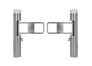 China Waist High Pedestrian Swing Gate Stainless Steel Access Control System Brushless Motor on sale