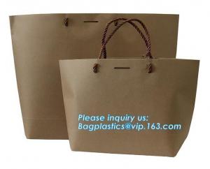 Buy cheap Fancy Customized Brown Kraft Paper Shopping Bag With Logo,Customized White And Black Printed Paper Shopping Bag Package product