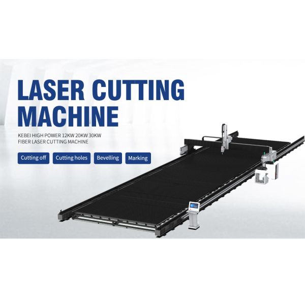 KEBEI Two Z Aaxis Design Plate Sheet Fiber Gantry Laser Cutting Machine Bevel Cutting