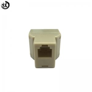 China Kico Beige ABS RJ11 1 to 2 female telephone line splitter adapter connectors best goods on sale