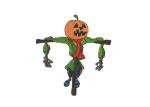 Twill Custom Halloween Stickers , Pumpkin Scarecrow Iron On Patches Embroidered