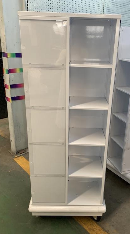 China White Multi - Compartment Mobile Storage Cabinet with Shelves on sale
