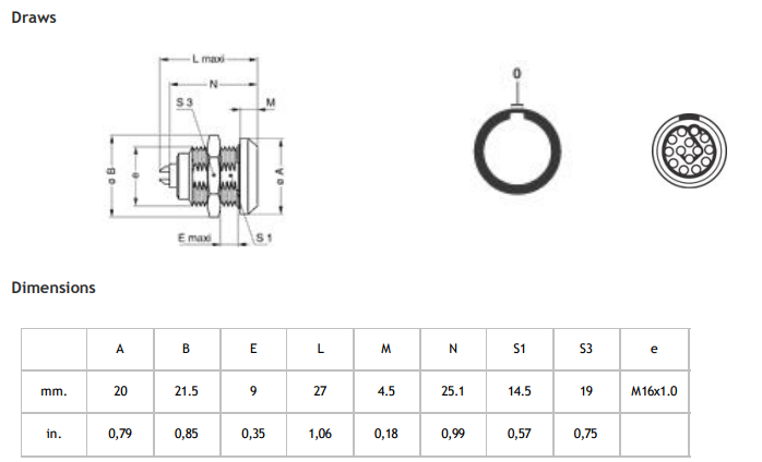 14pin Waterproof Circular Connector