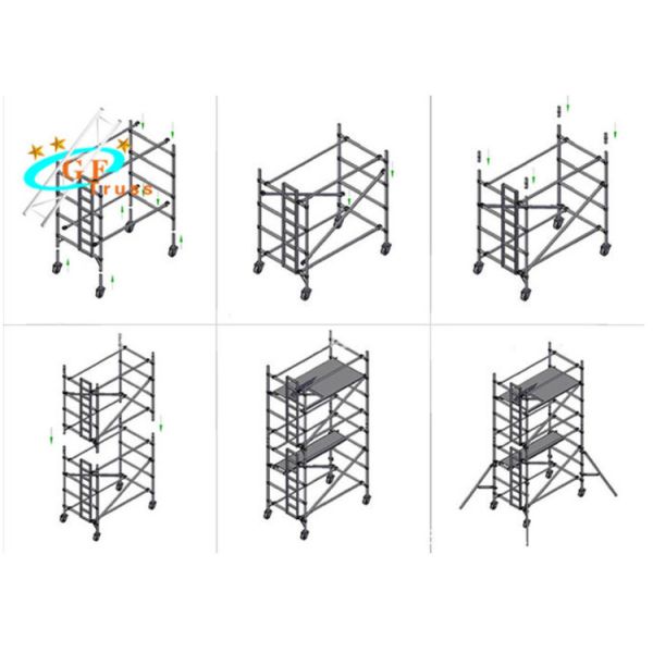 12m Height Telescopic Mobile Aluminum Scaffold Tower