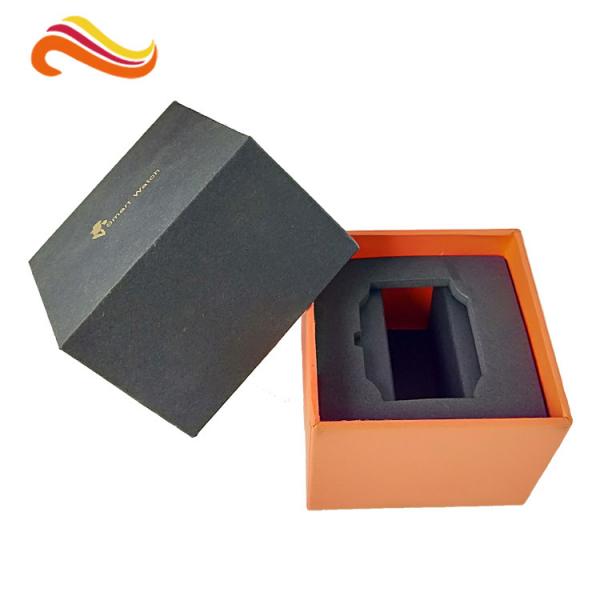 Quality LID AND BASE gift box for smart watch small device , matt black cube boxes for sale