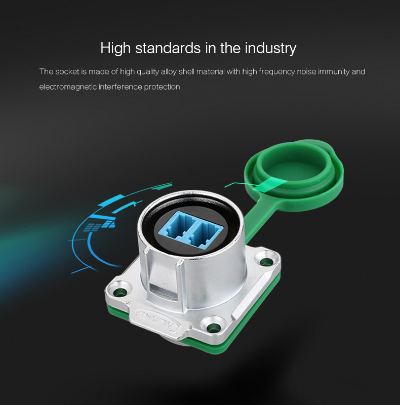 CNLINKO Dust protection Waterproof Plug to Socket Plastic Housing Fiber Optic Connector