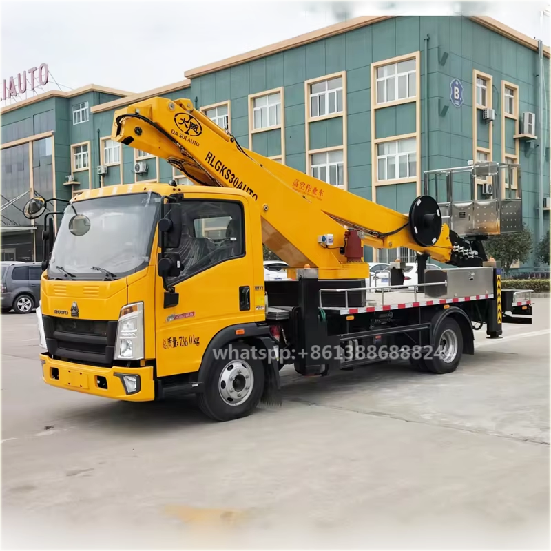 Sinotruk Howo 30 Meter Single Row Telescopic Arm Aerial Work Vehicle Elevator Lift Hoisting Machinery