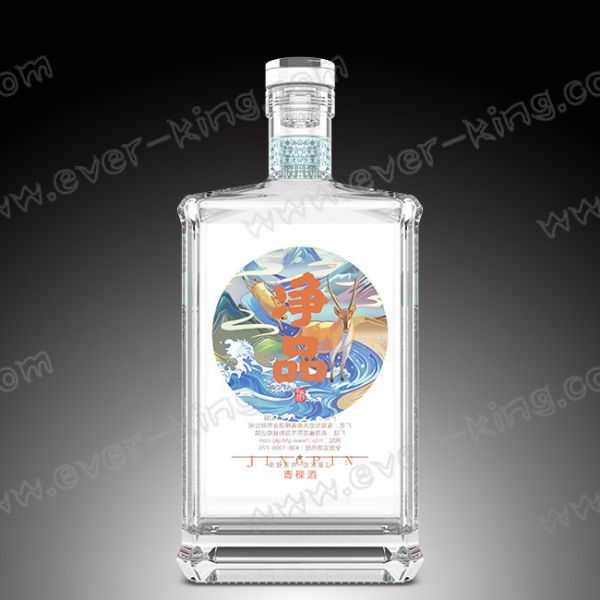 ISO9001 2015 Painting Surface 500 ML Custom Glass Bottles