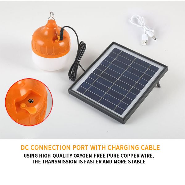 Outdoor Waterproof Solar LED Bulb 20W 50W Remote Control E27 Rechargeable