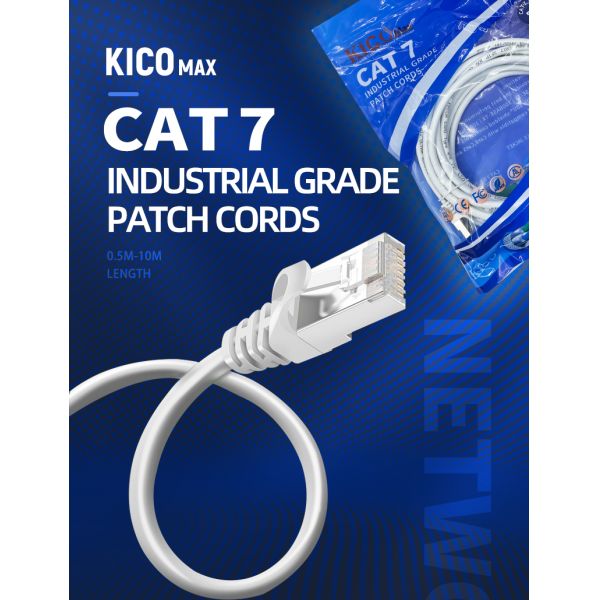 KICO Round CAT7 Sstp Patch Cord Cable CAT 7 Shielded Network Cables Lan Cable Network Cable