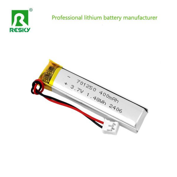 Lithium Polymer Battery Pack 701250 3.7V 400mAh 1.48wh Power Li-Polymer Battery For Smart Lock