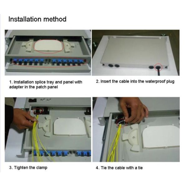 0.9mm 144 Core 72 Port Patch Panel 19 Inch Optical Odf