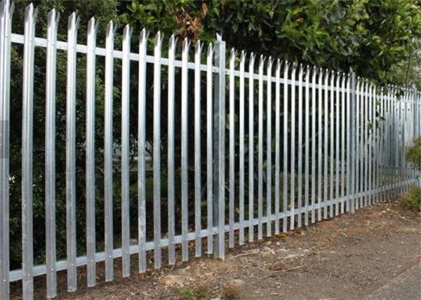 Quality 2500mm height galvanized type High Strength Security Steel Palisade Fencing safety protect for sale