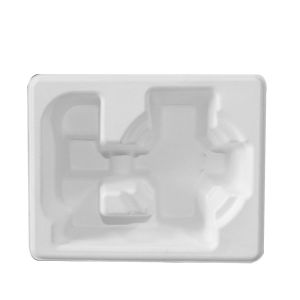 Sugarcane Bagasse Paper Molded Pulp Packaging Trays For Wine