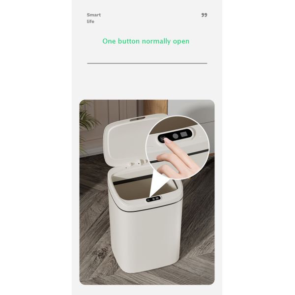 14L Slim Smart Sensor Trash Can Electric Automatic Plastic Garbage Bin Office Kitchen Home Rubbish Dustbin