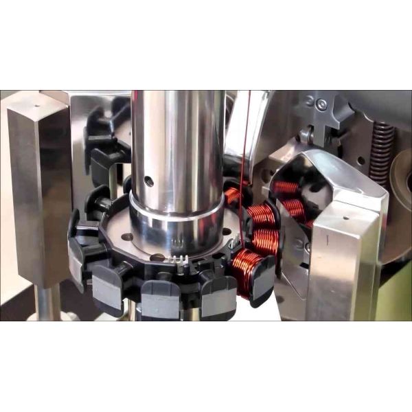 Dual Station Multi Pole Automatic Stator Winding Machine Adjustable Speed