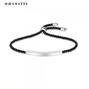 China 0.59ft 3.5g Silver Ball Slider Bracelet 316L SS Rope Handmade Silver Bracelets on sale